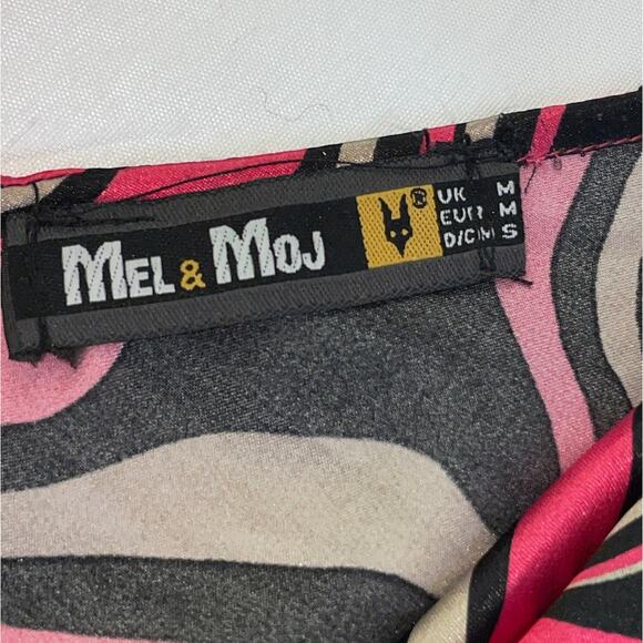 Mel & Moj Groovy Satin Dress - Size M - Silky, Fun & Funky - Picture 8 of 10